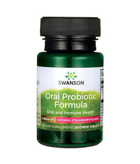 Oral Probiotic Formula - Natural Strawberry - 30 Chewable Tablets - Nutra Best Europe