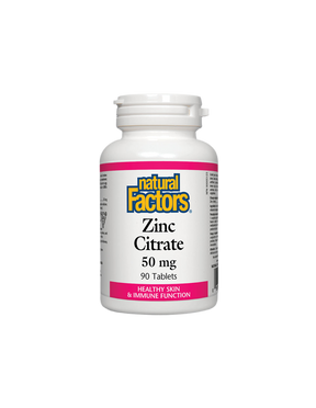 Zinc Citrate / Zinc (citrate) 50 mg x 90 tablets Natural Factors - Nutra Best Europe