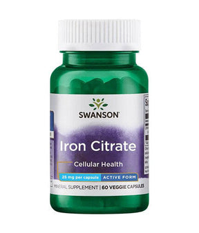 Iron Citrate 25 mg - 60 capsules - Nutra Best Europe