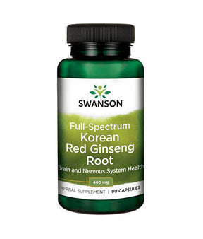 Full Spectrum Korean Red Ginseng Root 400 mg - 90 capsules - Nutra Best Europe
