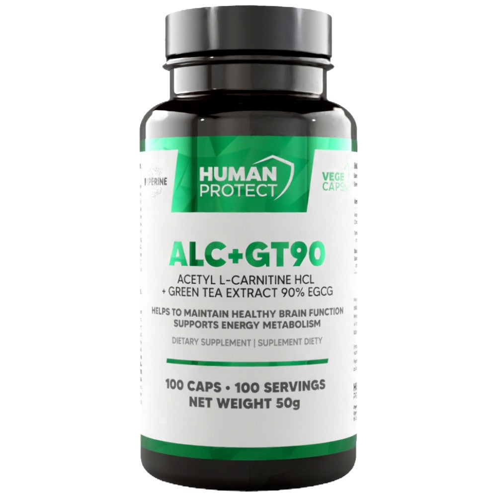 ALC + GT90 | Екстракт от ацетил L -карнитин и зелен чай с 90% EGCG - 100 капсули