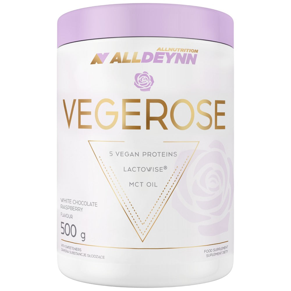 Alldeynn | Vegerose - 5 вегански протеини с MCT & Probiotics - 500 грама