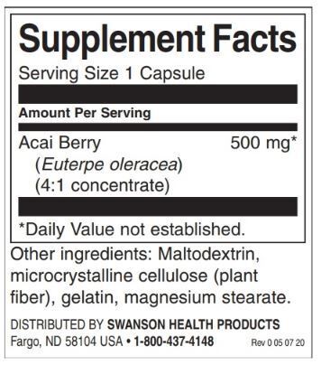 Acai Berry 500 mg - 120 капсули