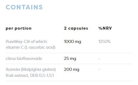 Активен C 1000 mg | Pureway -C® с цитрусови биофлавоноиди и ацерола - 60 капсули