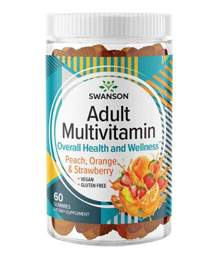 Multivitamin Gummies за възрастни | Праскова, оранжева и ягода - 60 дъвчащи таблетки