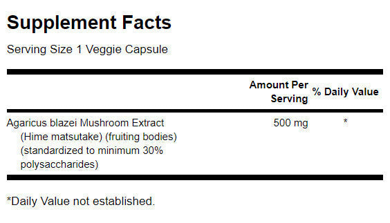 Екстракт от гъби Agaricus blazei 500 mg - 90 капсули