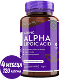 Alpha Lipoic Acid 650mg /120 капсули, 120 дози/ <tc>Nutravita</tc>