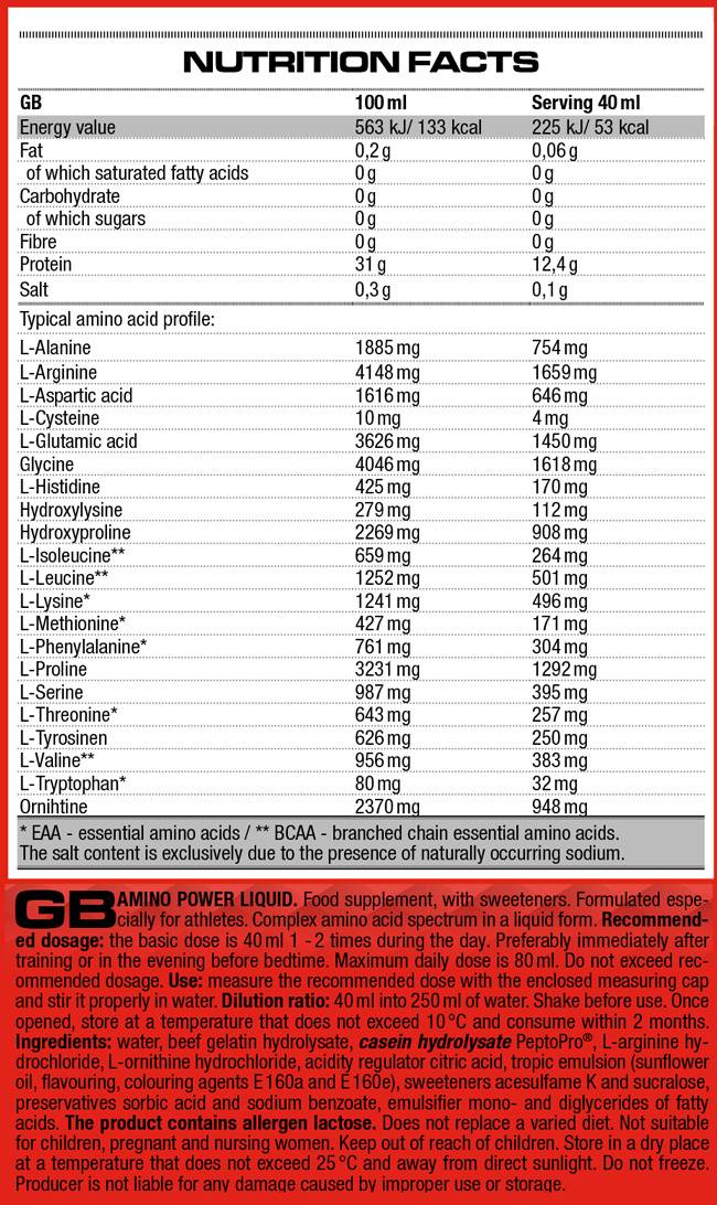 Амино захранваща течност - 1000 ml