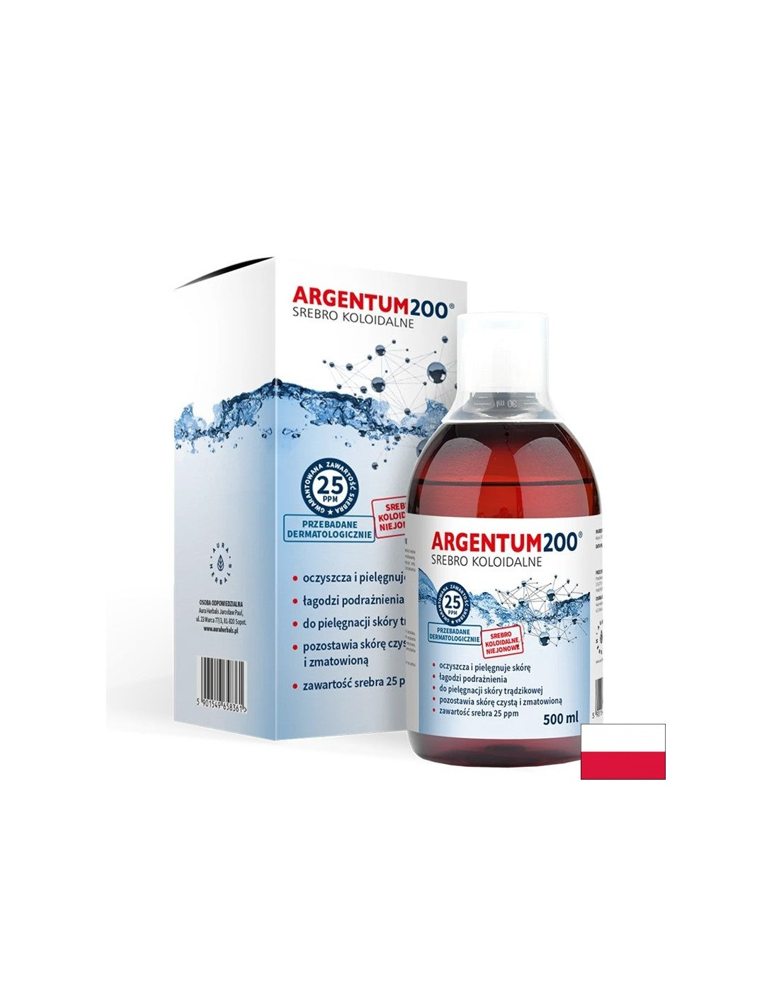 Колоидален сребърен Argentum200®, 25 ppm, 500 ml