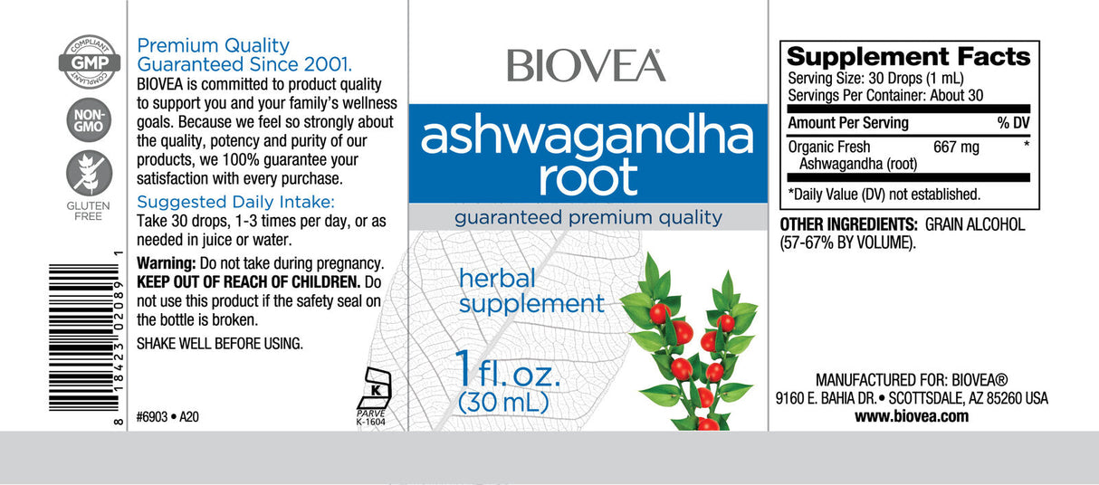 Коренни течни капки Ashwagandha / 30 ml