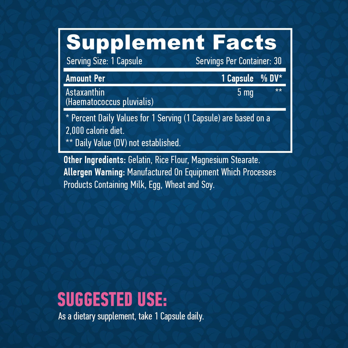 Astaxanthin 5mg. / 30 капачки.