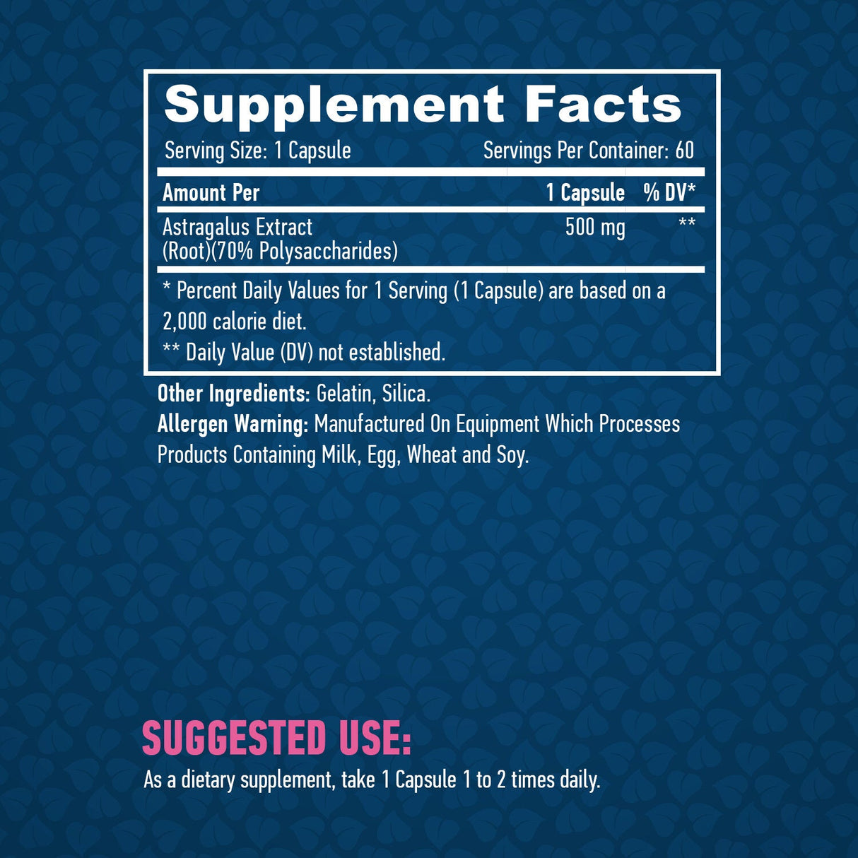 Astragalus 500mg. / 60 капачки.