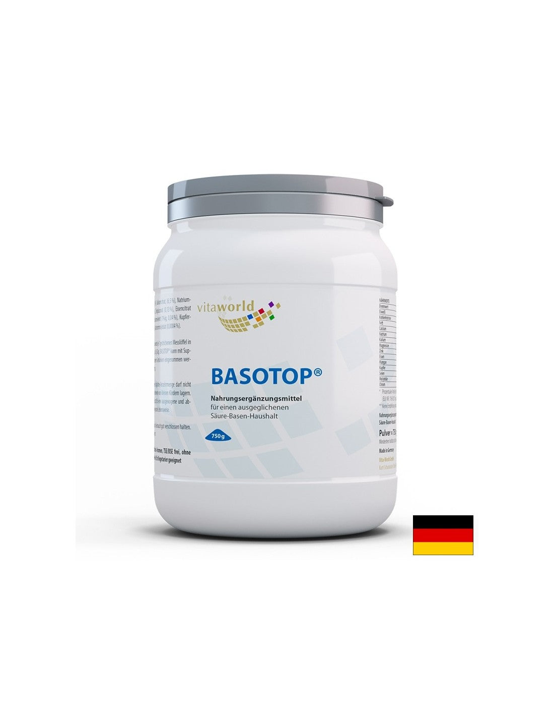 Минерали и следи елементи за алкално -киселинна баланс - Basotop, 750 g, прах