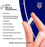 BCAA (2:1:1) с витамини B6 и B12 - 180 Vcaps. <tc>Nutravita</tc>