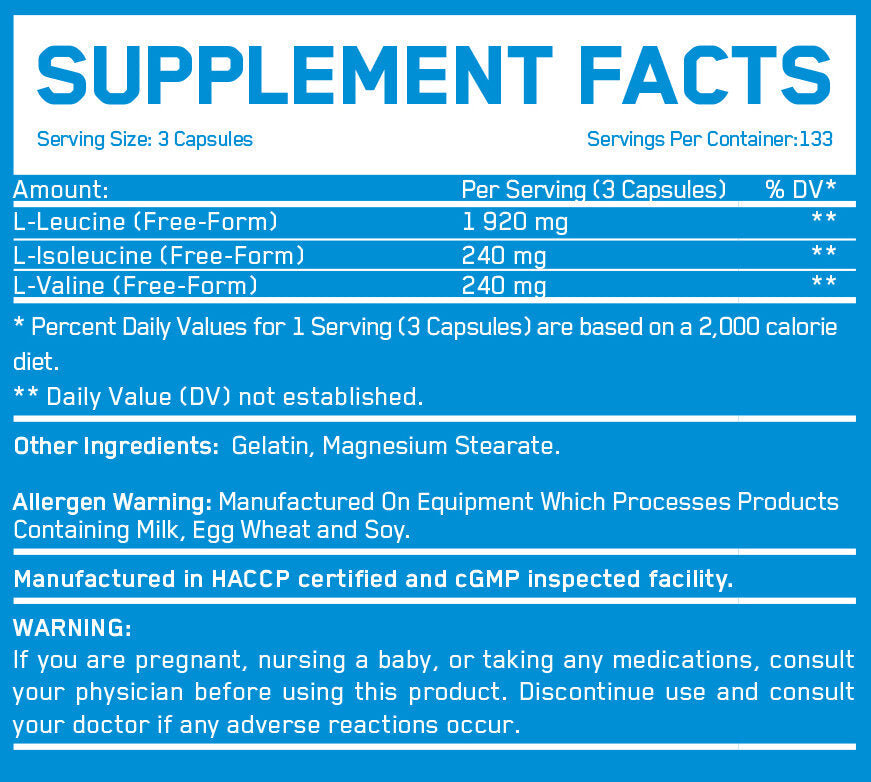 BCAA 8: 1: 1 800 mg / 400 капачки.