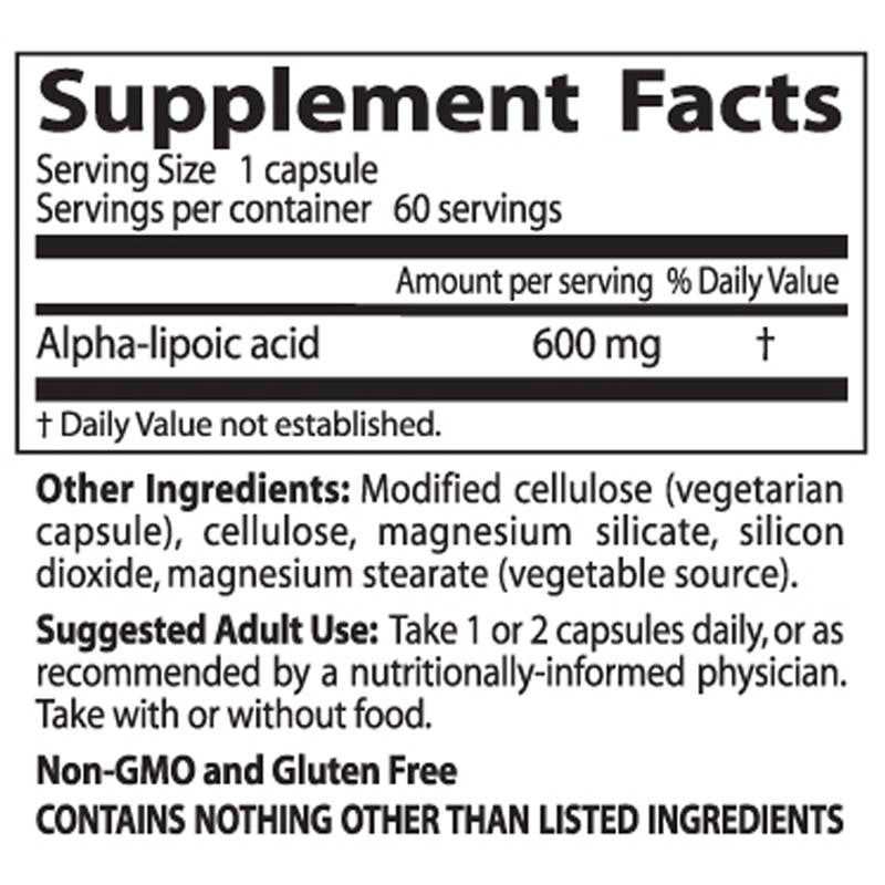 Най -добра алфа липоева киселина 600 mg - 60 капсули