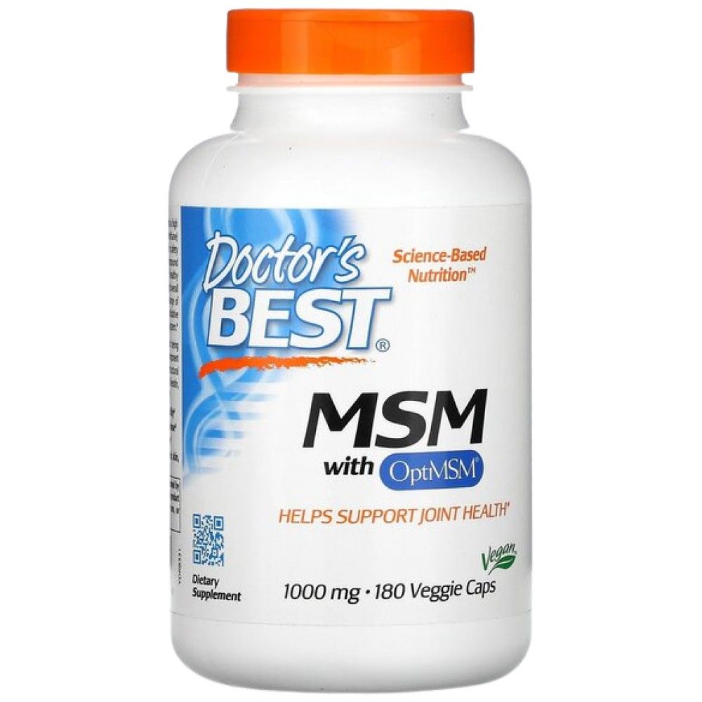 Най -добър веган MSM 1000 mg | С Optimsm - 180 капсули