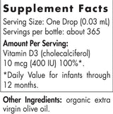 Витаминът на бебето D3 400 IU - 11 ml