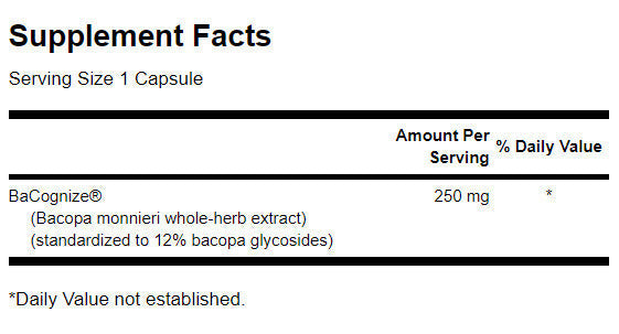 Bacopa Monnieri Extract Bacognize - 90 капсули