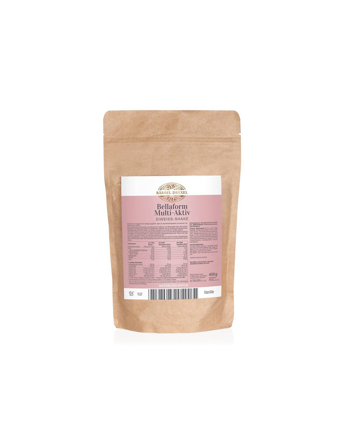 Растителен и млечен протеин + ашваганда, канела и витамини - Bellaform, 450 g, прах с вкус на ванилия и канела <tc>Bärbel Drexel</tc>