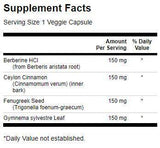 Берберинов комплекс с канела, гимназия и сминдух 600 mg - 90 капсули