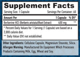 Берберин HCl 400mg. / 60 vcaps
