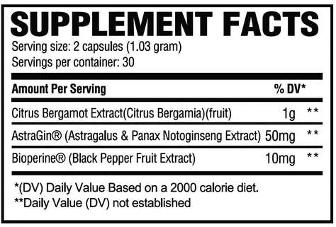 Bergamot 1000 mg | С Astragin - 60 капсули