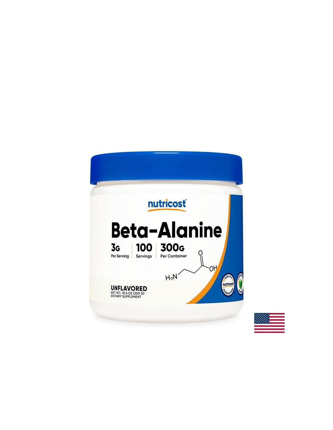 Сила и издръжливост - Бета-аланин, 300гр <tc>Nutricost</tc> прах