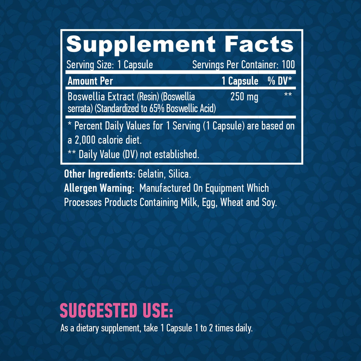 Boswellia 250mg. 100 капи.