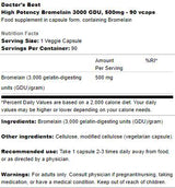 Bromelain 3000 GDU 500 mg | Висока потентност - 90 капсули
