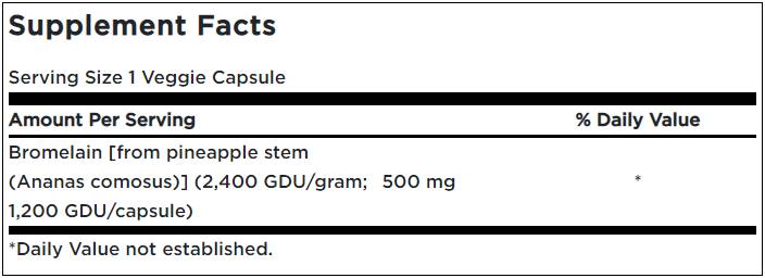 Бромелаин 500 mg / 1200 GDU - 60 e<tc>XTEND</tc>ed-release капсули