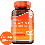 Витамин C 1000 mg с цинк (Albion® Zinc) 15 mg 210 таблетки <tc>Nutravita</tc>