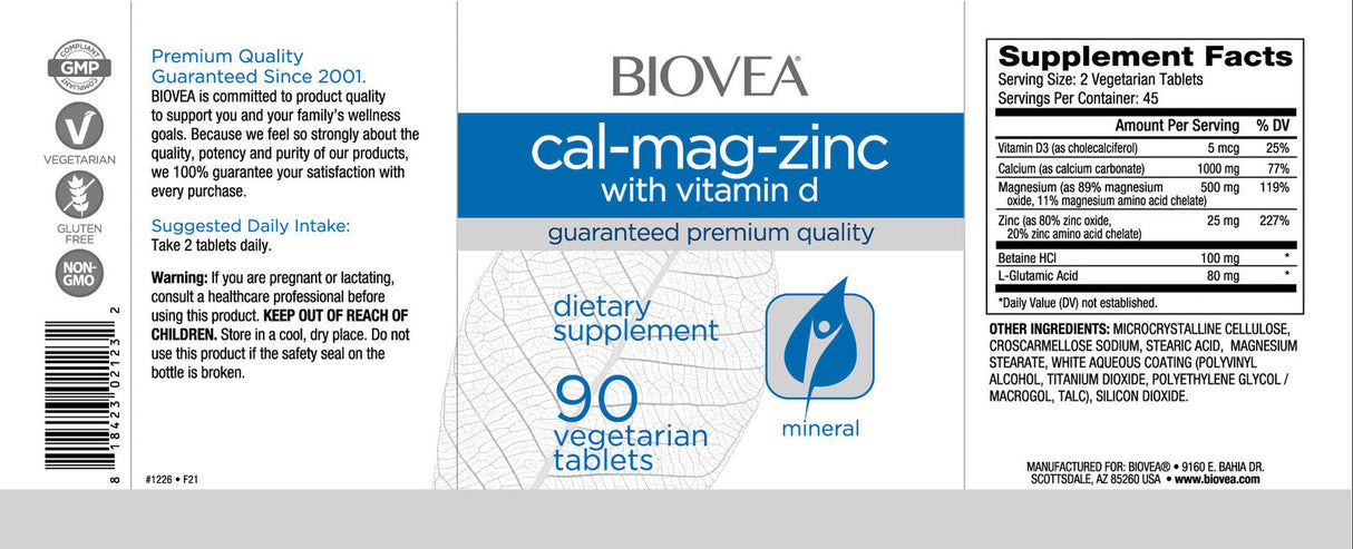 Cal-MAG-ZINC + Раздели витамин D / 90