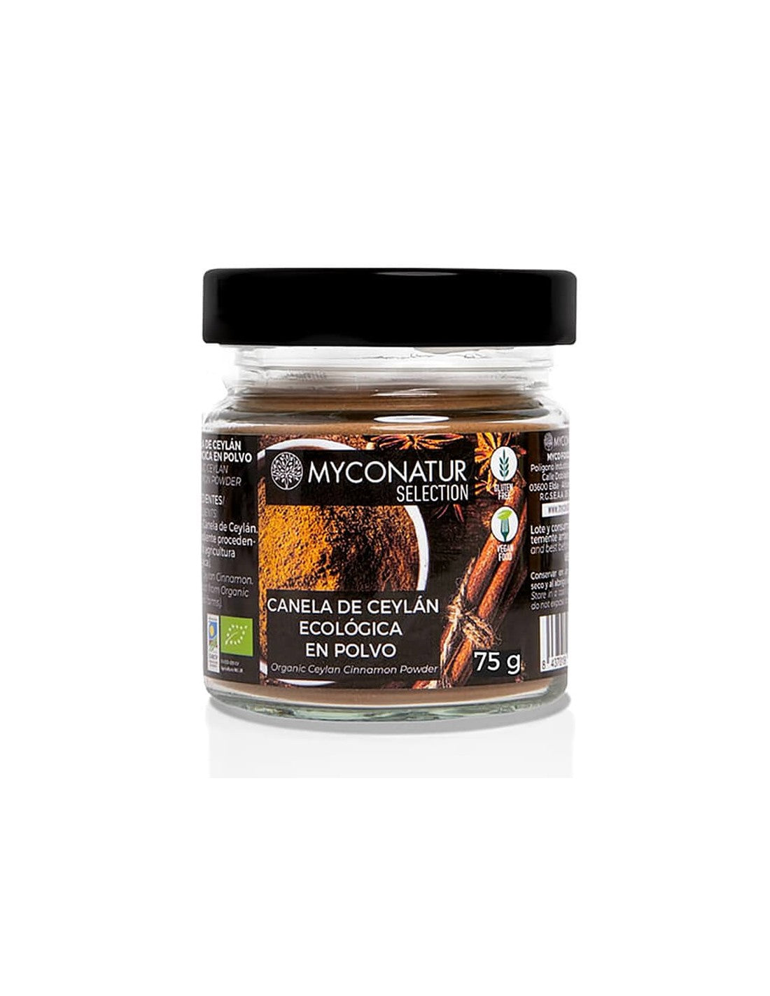 Органична цейлонска канела на прах - Canela de Ceylan, Био, 90 гр <tc>Myconatur</tc>