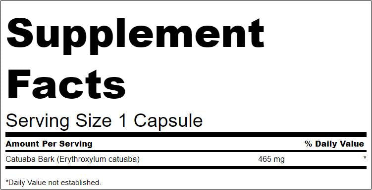 Catuaba кора 465 mg 120 капсули