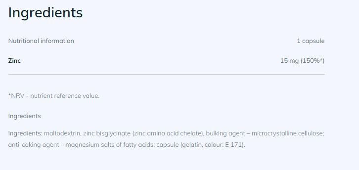 Цинков хелат / Chela-Zinc 30 капсули <tc>Olimp</tc>