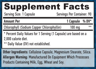 Хлорофил 100 mg. 90 VCAPS