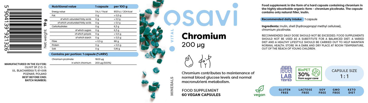Хром пиколинира 200 mcg - 60 капсули