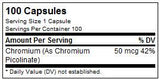 Хром пиколинит 50 mcg - 100 капсули