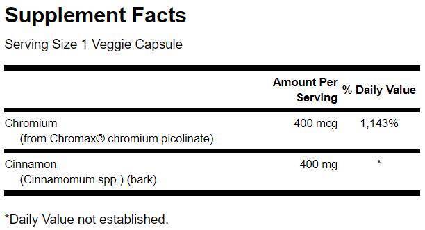 Канела и хром с хромакс 400,4 mg - 60 капсули