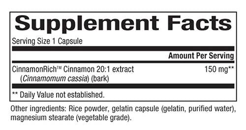 Екстракт от канела 150 mg 60 капсули