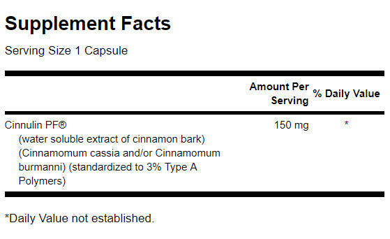 Cinnulin PF екстракт от канела 150 mg - 120 капсули