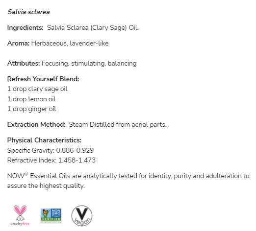 Clary Sage Oil | 100% чиста Salvia sclarea - 30 ml