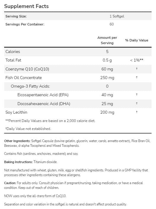 Coq10 60 mg + омега 3 - 120 гел капсули