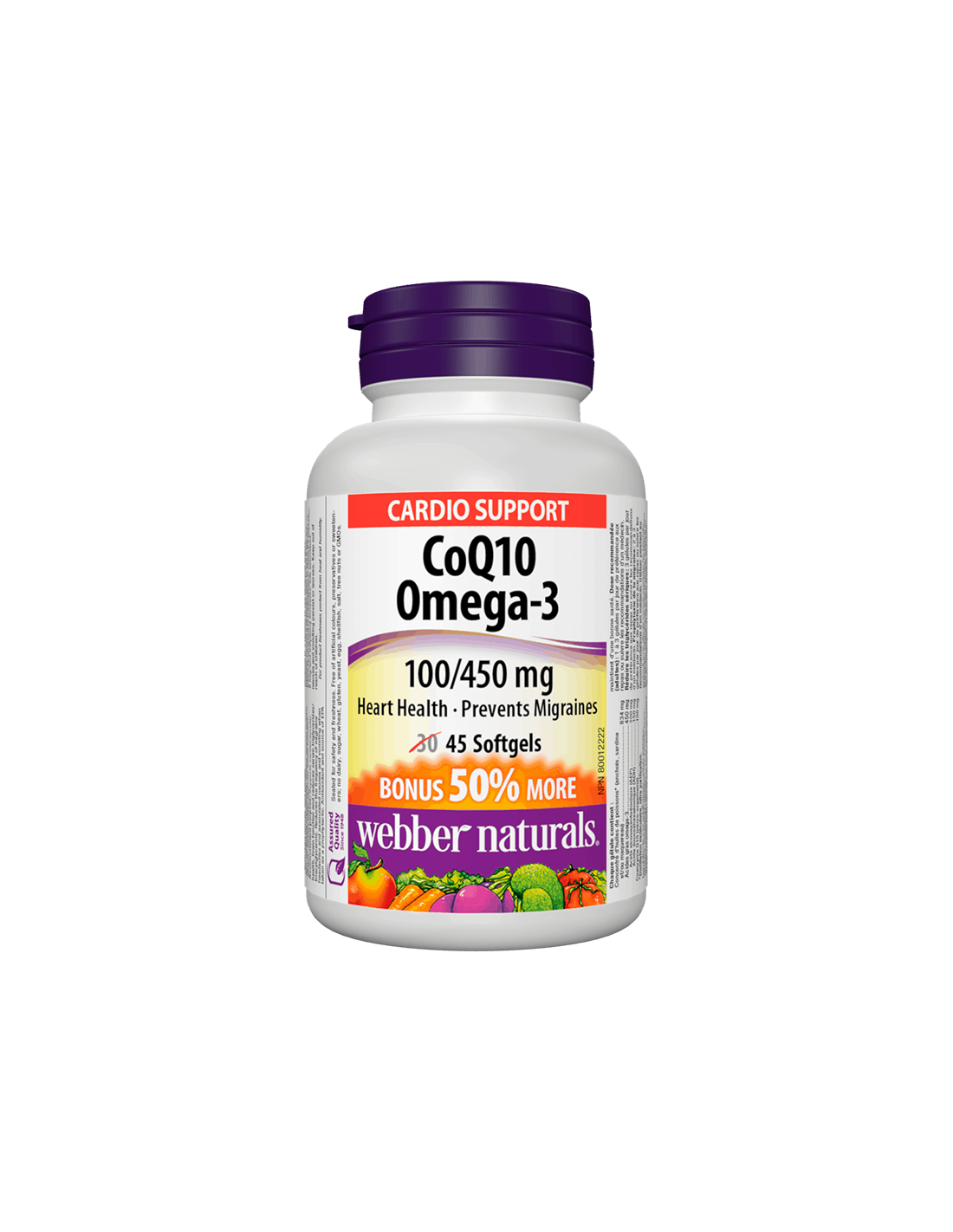 COQ10 & OMEGA-3/ COENZYME Q10 100 mg + OMEGA-3 450 mg x 45 Softgel капсули
