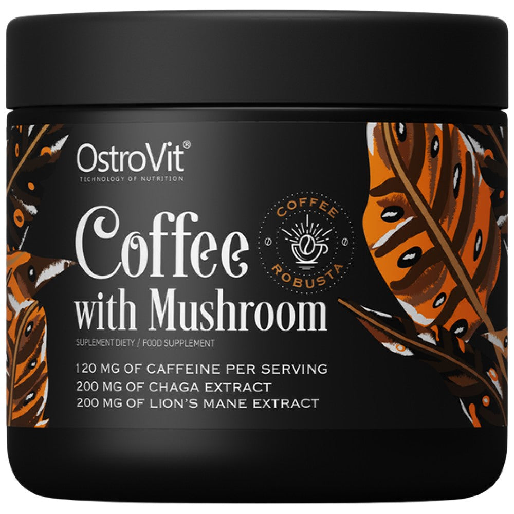 Кафе с гъби | Естествена Робуста с Chaga, Lion's Mane, кофеин и L-Teanine 150 грама