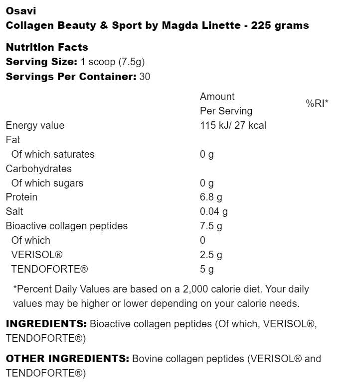 Collagen Beauty & Sport от Magda Linette - 225 грама