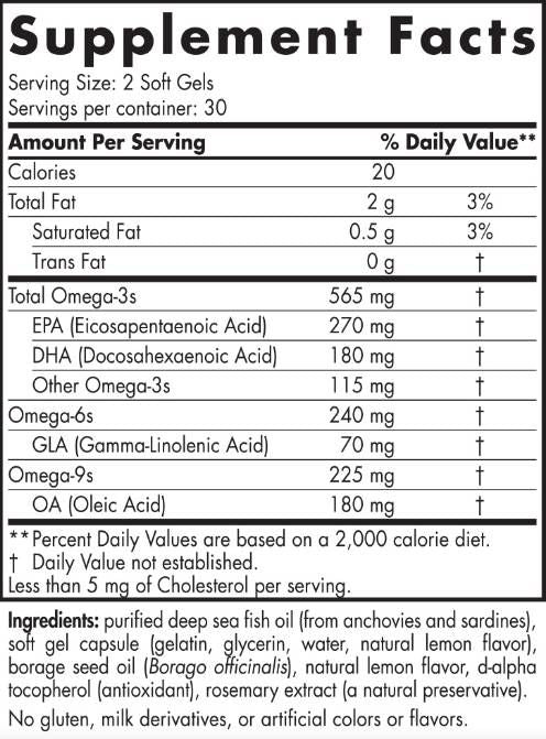 Пълен омега 565 mg - 180 Softgels
