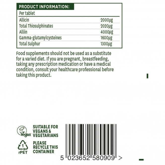 Концентриран чесън с алицин (концентриран чесън) 2000mcg 90 таблетки Naturesaid