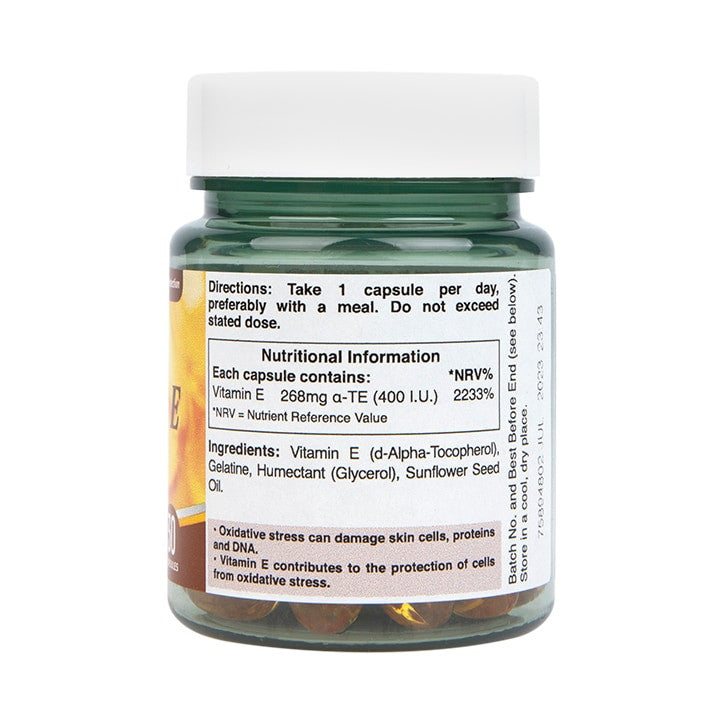 Витамин Е (витамин Е) Естествен 400 IU 30 капсули Holland & Barrett